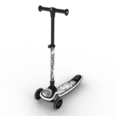LIFERYDER HALO Arctic Camo adjustable height toddler scooter extended view