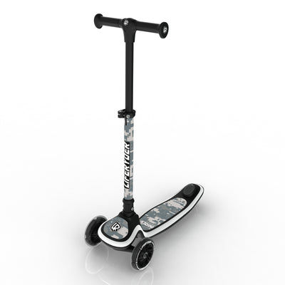 LIFERYDER HALO Digital Camo adjustable height toddler scooter extended view