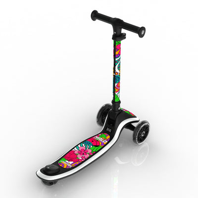 LIFERYDER HALO Flower Power 3 wheel kids scooter rear view