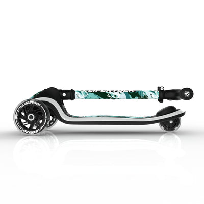 LIFERYDER HALO Ghost Rider foldable 3 wheel scooter folded view