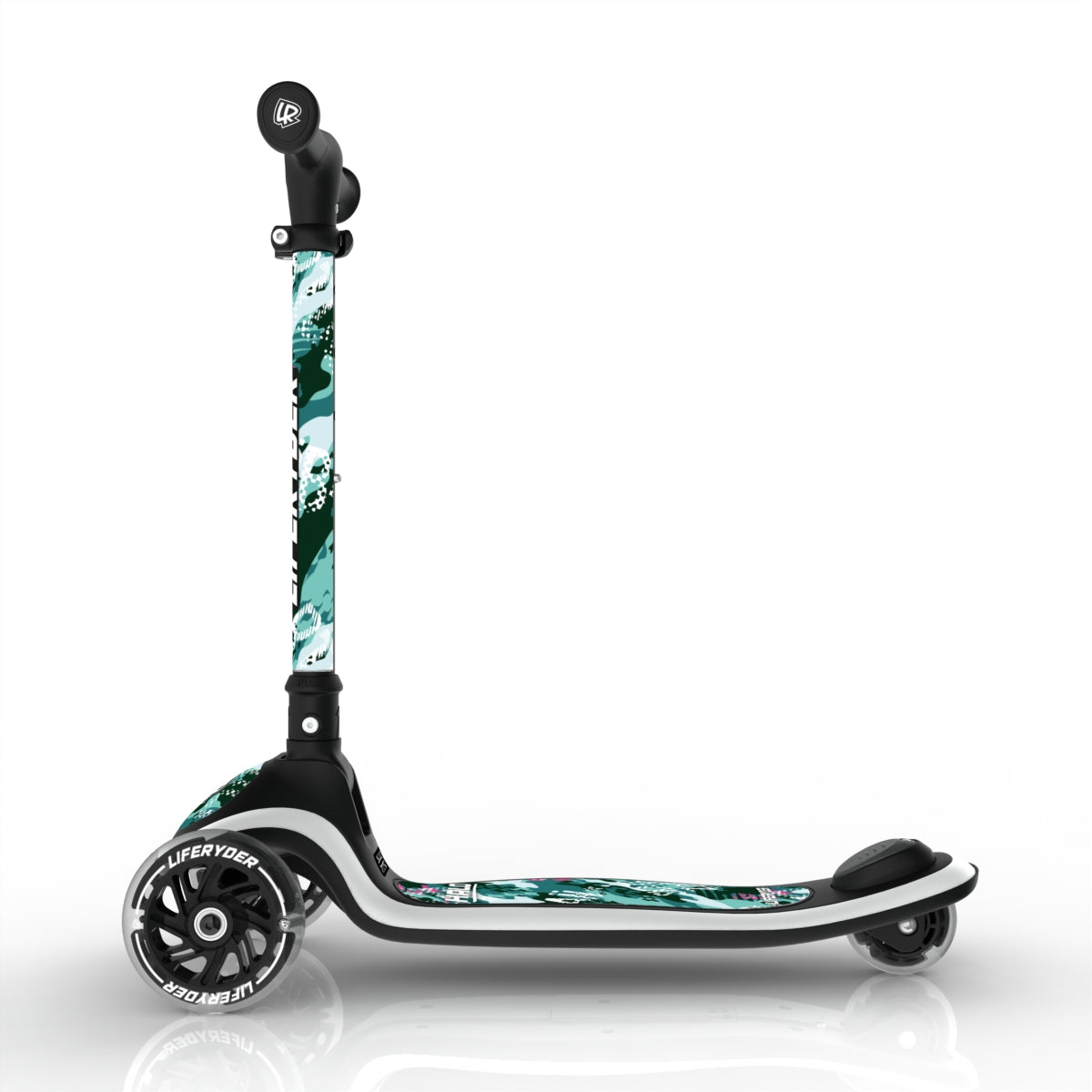 LIFERYDER HALO Ghost Rider lean-to-steer toddler scooter side view