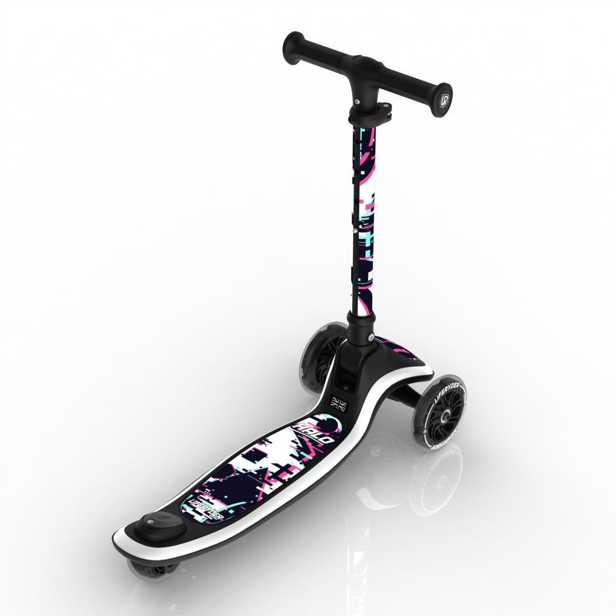 LIFERYDER HALO Glitch 3 wheel kids scooter rear view
