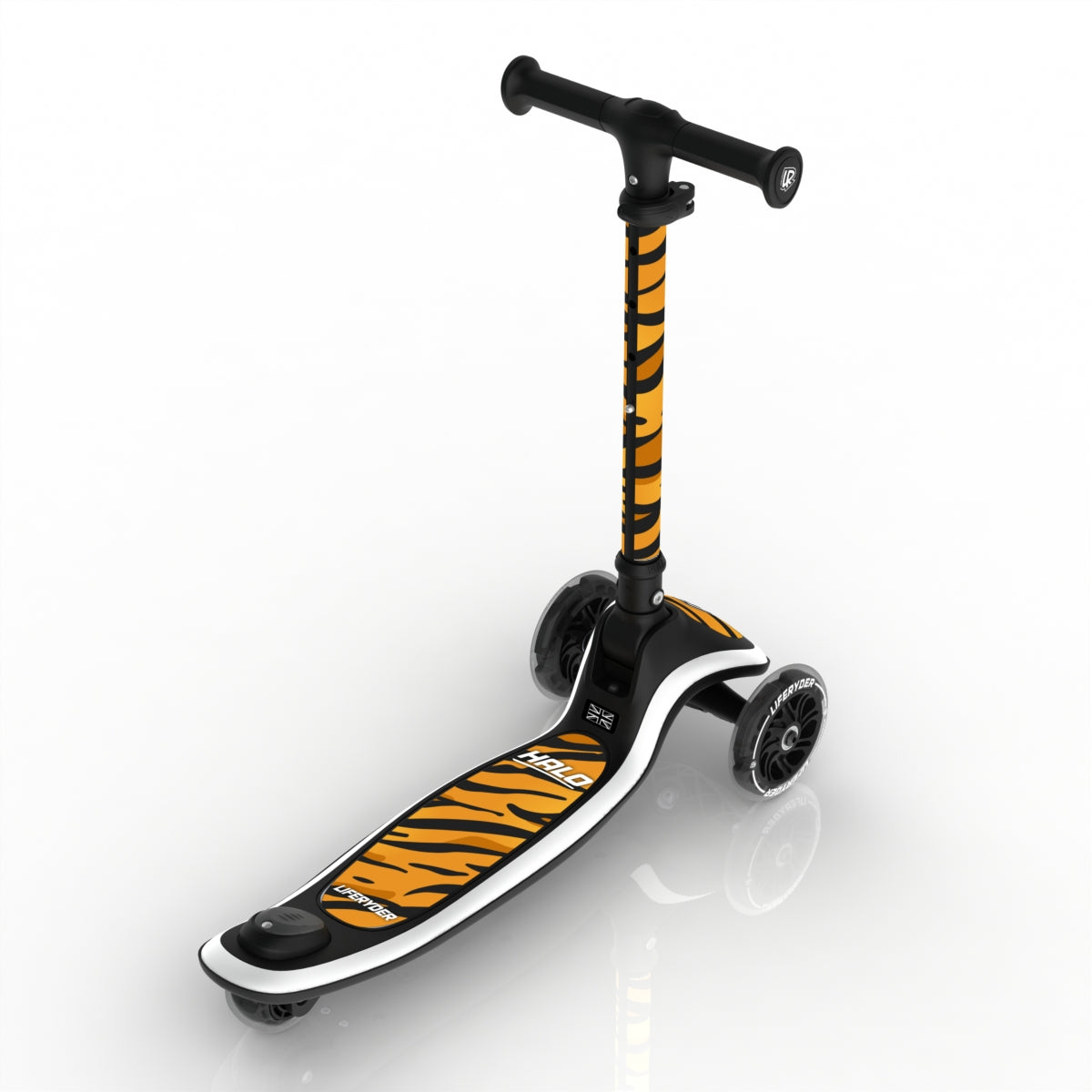 LIFERYDER HALO Hull Stripes 3 wheel kids scooter rear view