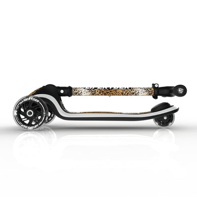 LIFERYDER HALO Leopard Sprint foldable 3 wheel scooter folded view