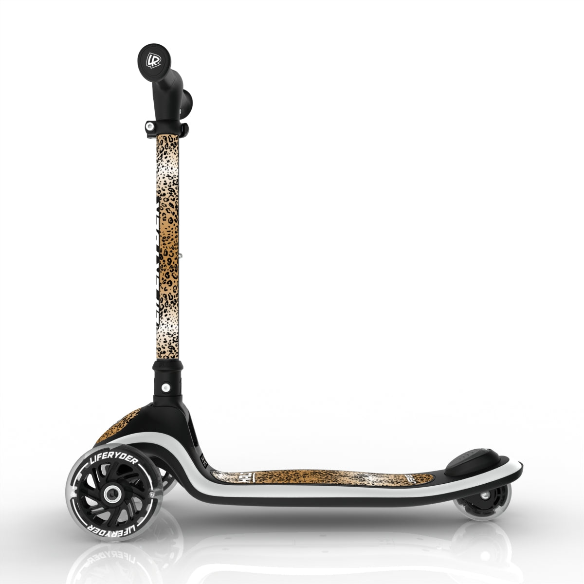 LIFERYDER HALO Leopard Sprint lean-to-steer toddler scooter side view