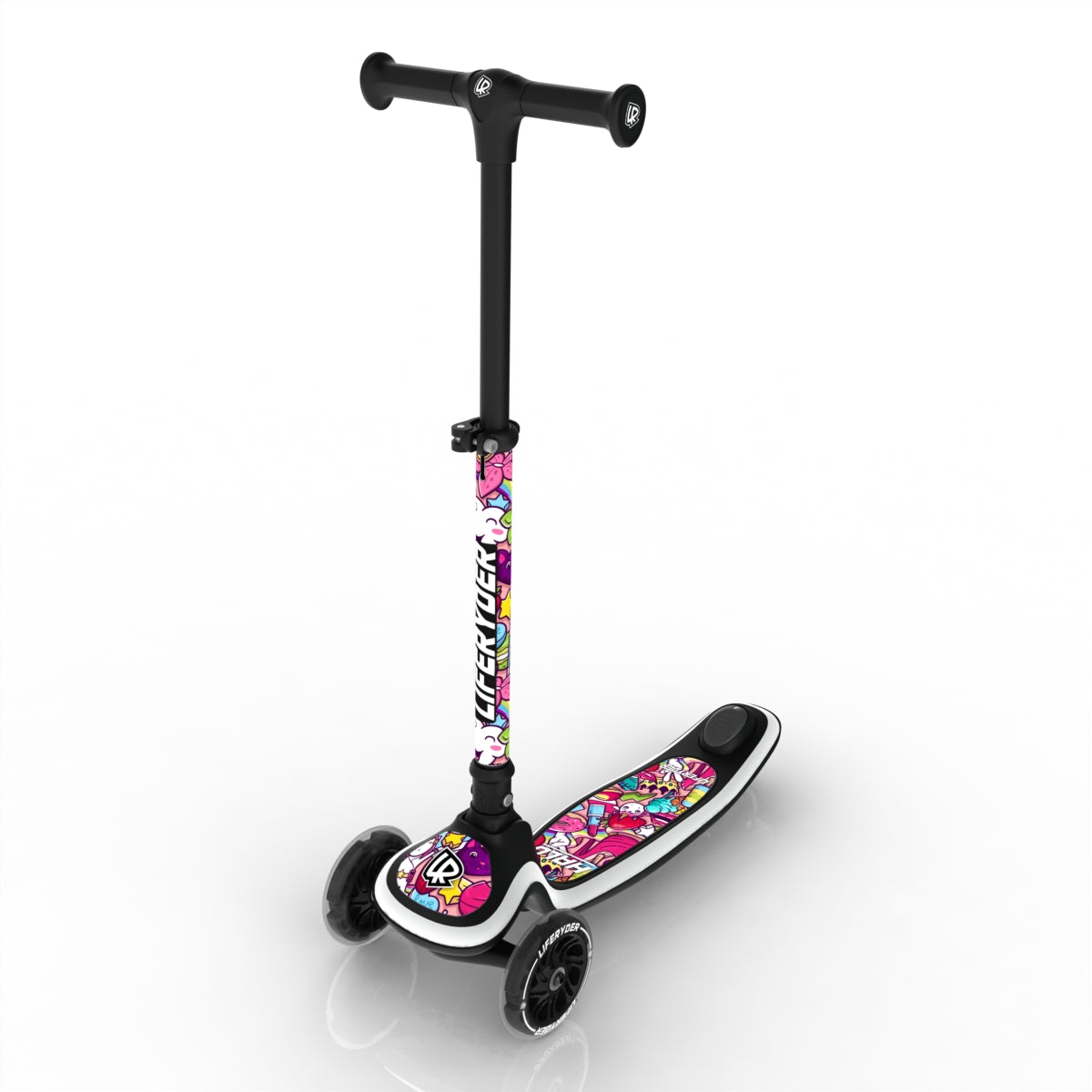 LIFERYDER HALO Popkins adjustable height toddler scooter extended view