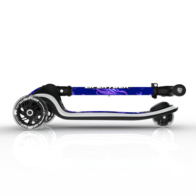 LIFERYDER HALO Ultraviolet foldable 3 wheel scooter folded view