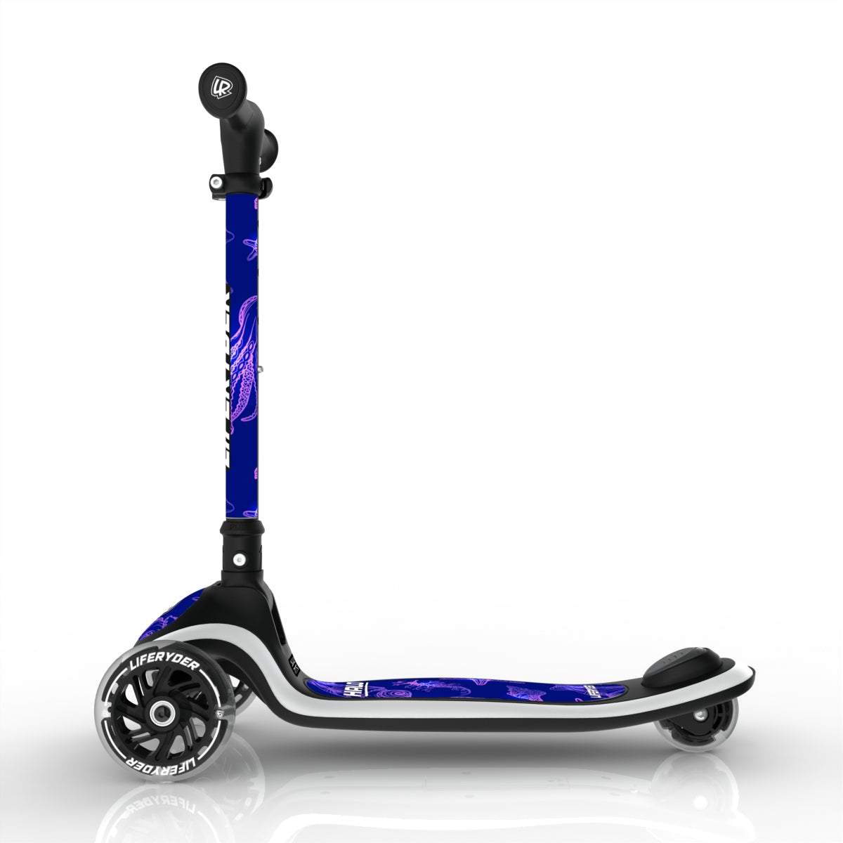 LIFERYDER HALO Ultraviolet lean-to-steer toddler scooter side view