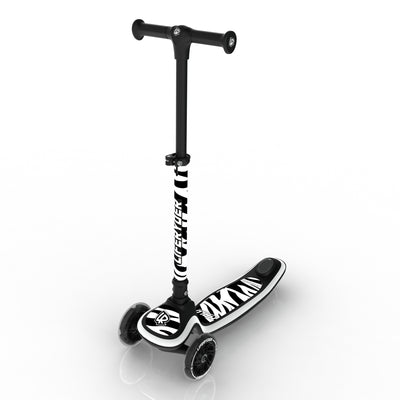 LIFERYDER HALO Zebra Stripes adjustable height toddler scooter extended view