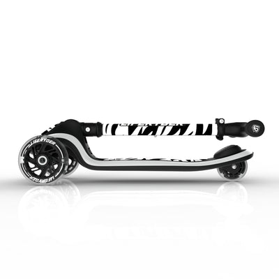 LIFERYDER HALO Zebra Stripes foldable 3 wheel scooter folded view