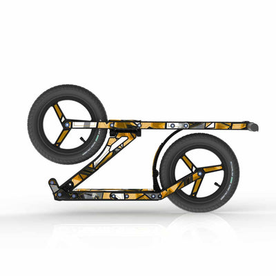 LIFERYDER INFINITY 24ct Gold collapsible big wheel scooter folded view