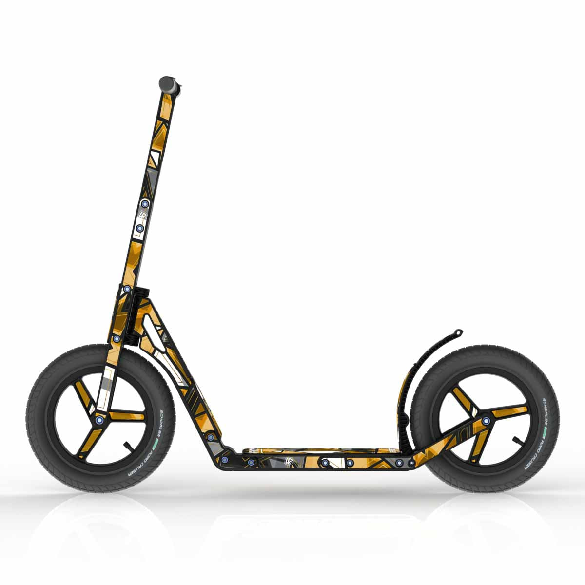 LIFERYDER INFINITY 24ct Gold all-terrain kids scooter side view