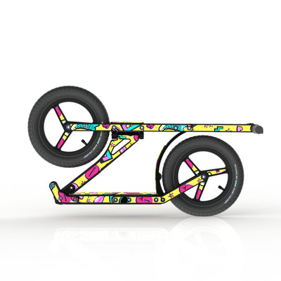 LIFERYDER INFINITY 90s collapsible big wheel scooter folded view