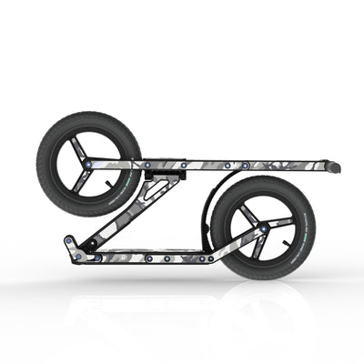 LIFERYDER INFINITY Arctic Camo collapsible big wheel scooter folded view