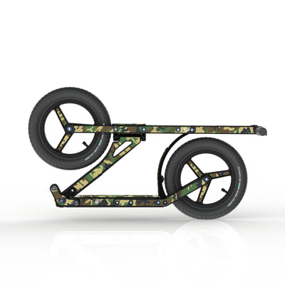 LIFERYDER INFINITY Army Camo collapsible big wheel scooter folded view