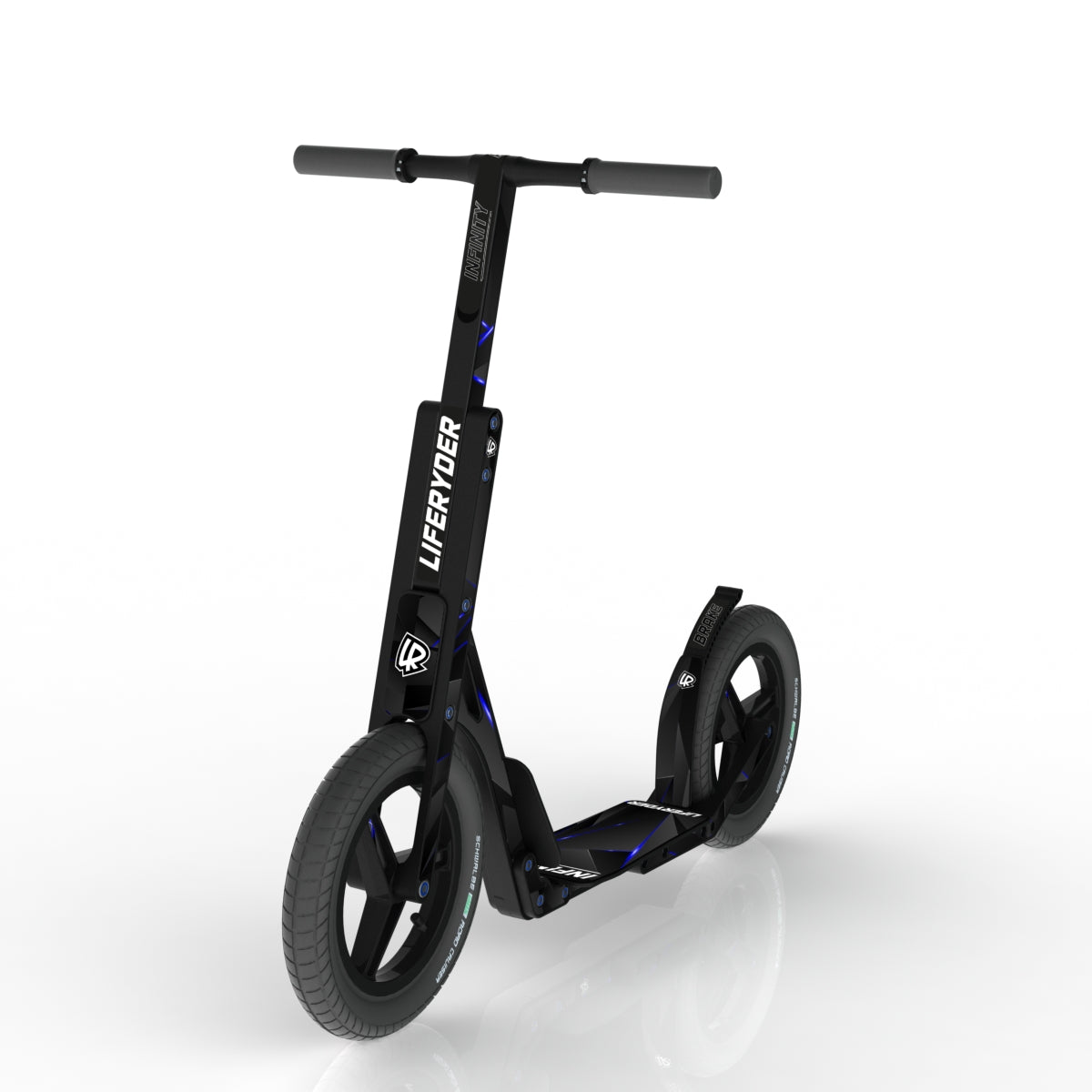 LIFERYDER HALO Blue Stealth scooter sticker set preview