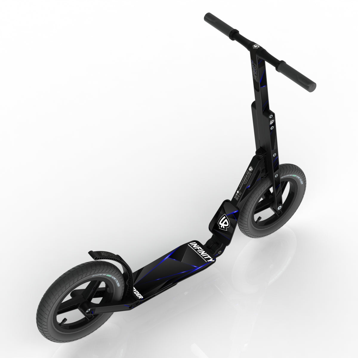 LIFERYDER INFINITY Blue Stealth 12 inch air tyre scooter top view