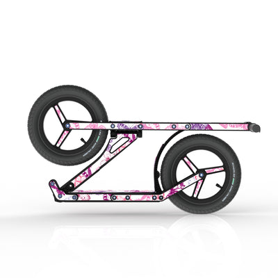 LIFERYDER INFINITY Butterflies collapsible big wheel scooter folded view