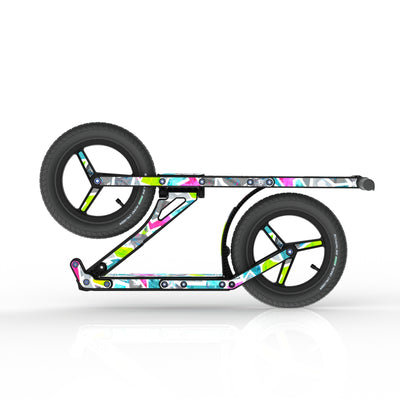 LIFERYDER INFINITY Citrus collapsible big wheel scooter folded view