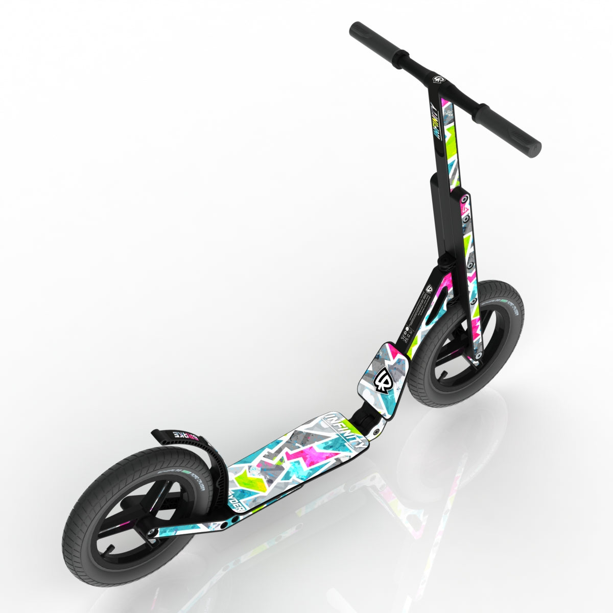 LIFERYDER INFINITY Citrus 12 inch air tyre scooter top view