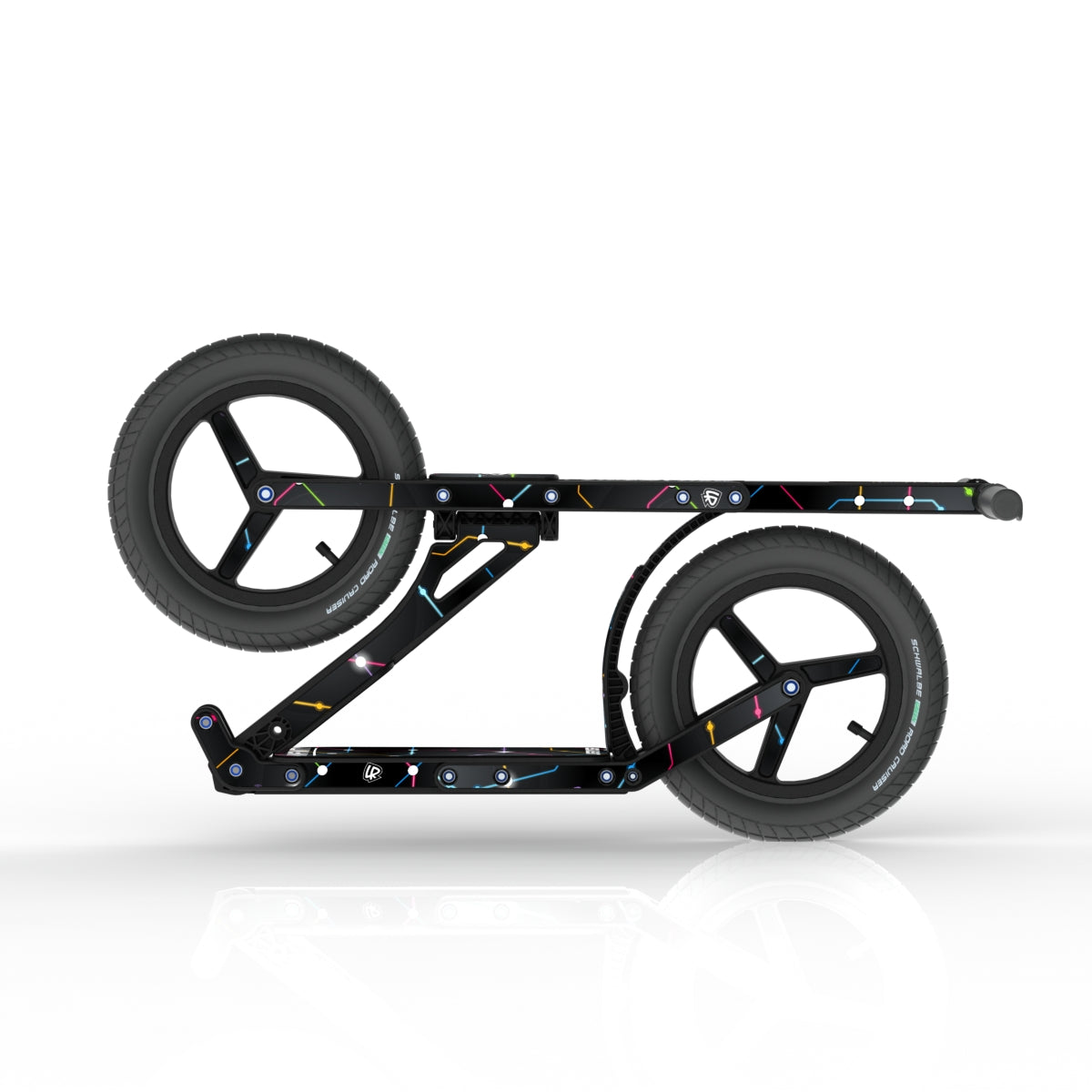 LIFERYDER INFINITY Cyber Metro collapsible big wheel scooter folded view
