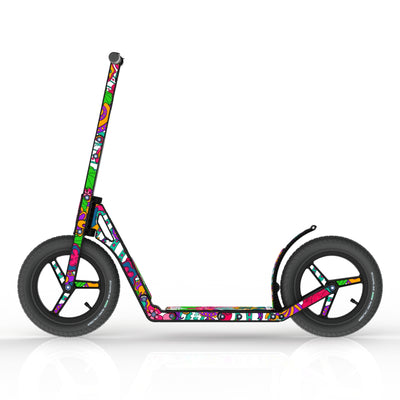 LIFERYDER INFINITY Flower Power all-terrain kids scooter side view