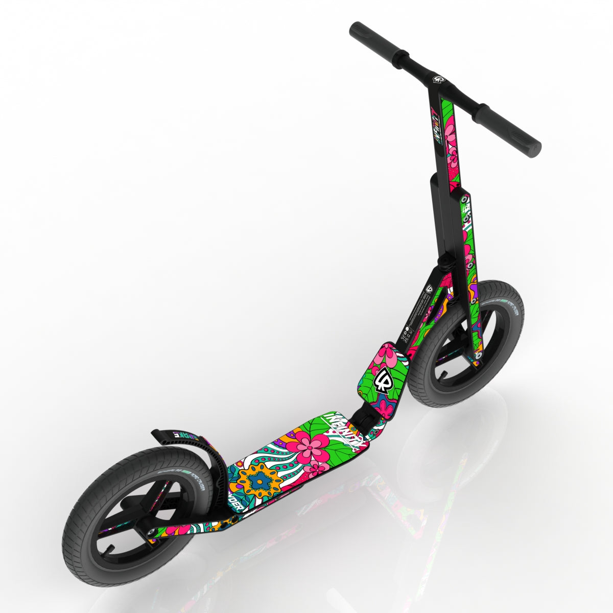 LIFERYDER INFINITY Flower Power 12 inch air tyre scooter top view
