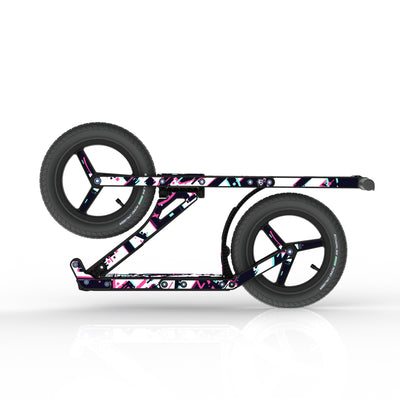 LIFERYDER INFINITY Glitch collapsible big wheel scooter folded view