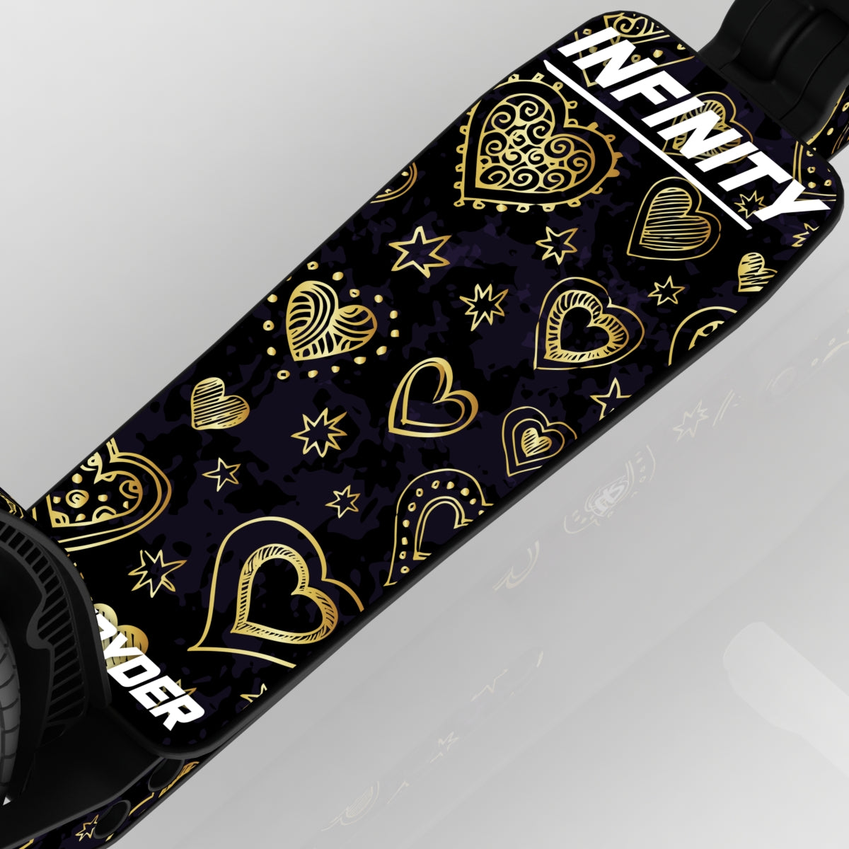 LIFERYDER INFINITY Hearts of Gold wide scooter deck deck detail