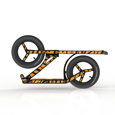 LIFERYDER INFINITY Hull Stripes collapsible big wheel scooter folded view