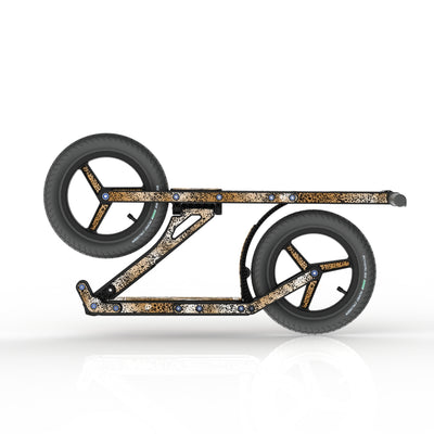 LIFERYDER INFINITY Leopard Sprint collapsible big wheel scooter folded view