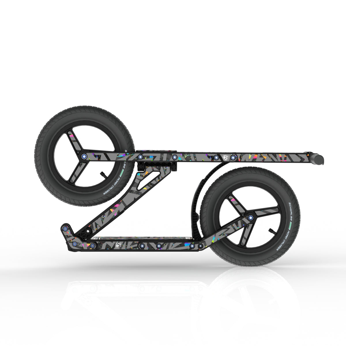 LIFERYDER INFINITY Moonshine collapsible big wheel scooter folded view