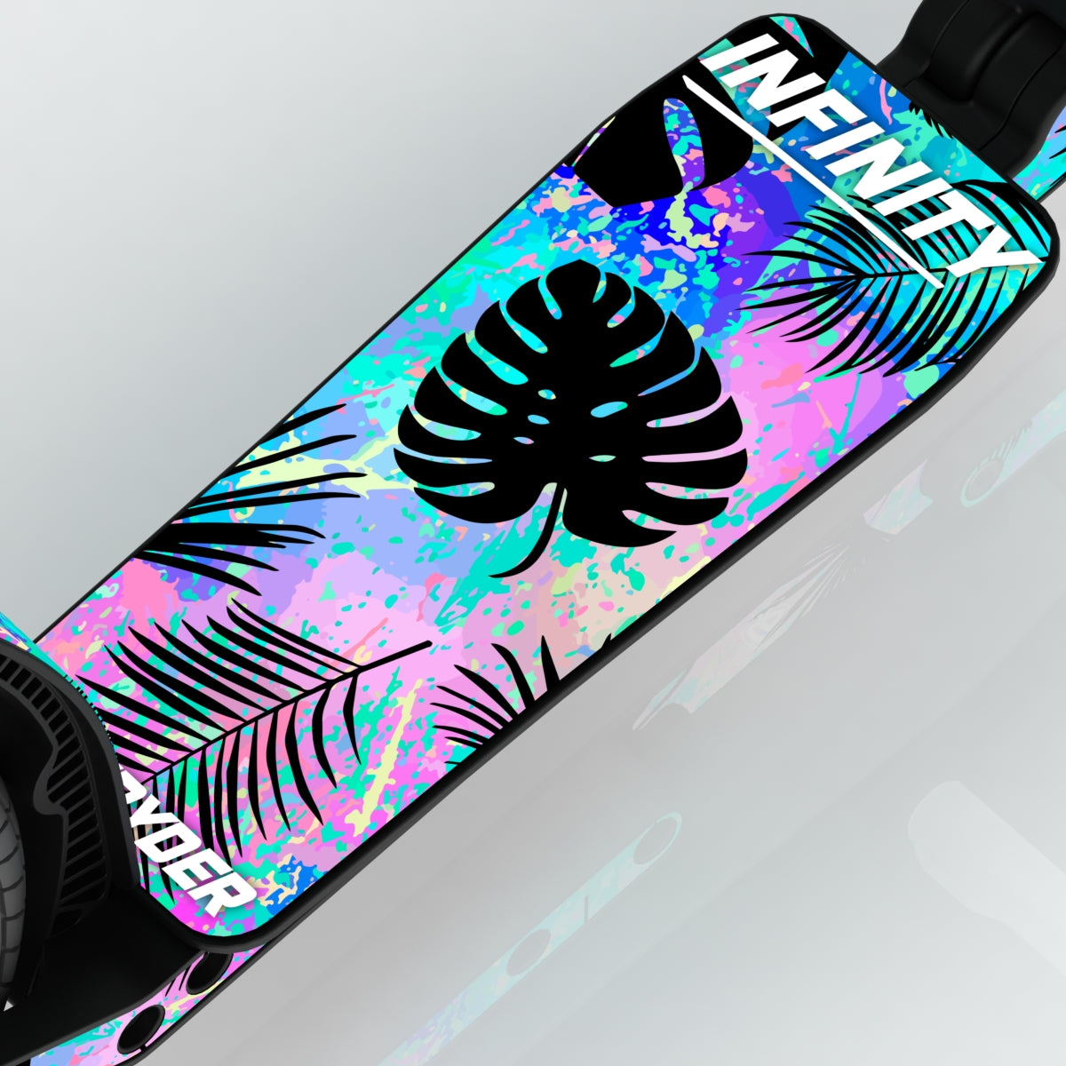 LIFERYDER INFINITY Neon Palm wide scooter deck deck detail