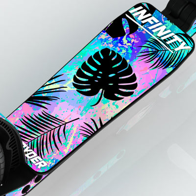 LIFERYDER INFINITY Neon Palm wide scooter deck deck detail