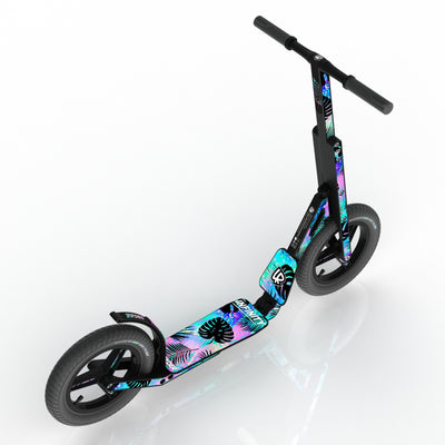 LIFERYDER INFINITY Neon Palm 12 inch air tyre scooter top view