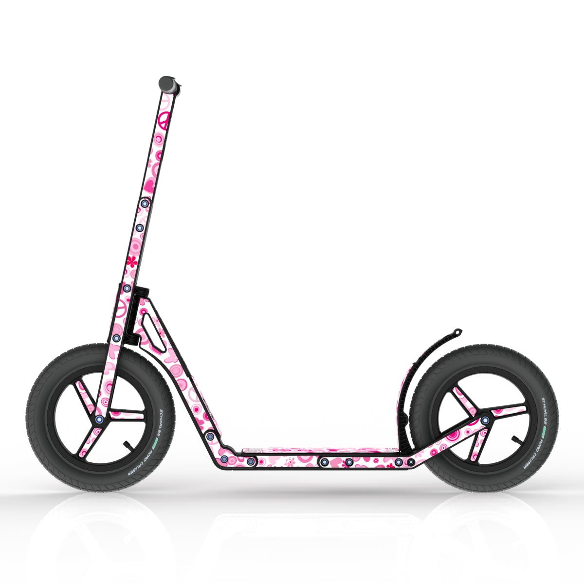 LIFERYDER INFINITY Peace & Love all-terrain kids scooter side view