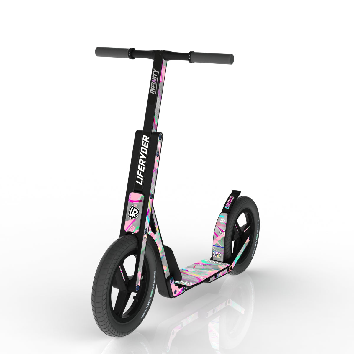 LIFERYDER INFINITY Pink Glitch scooter sticker set preview