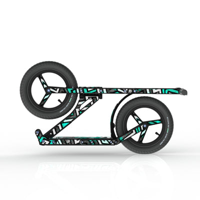 LIFERYDER INFINITY Spearmint Maze collapsible big wheel scooter folded view