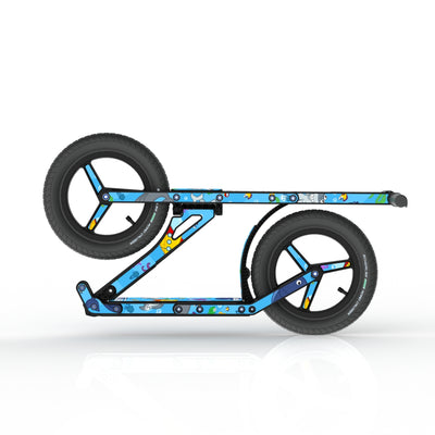 LIFERYDER INFINITY Under the Sea collapsible big wheel scooter folded view