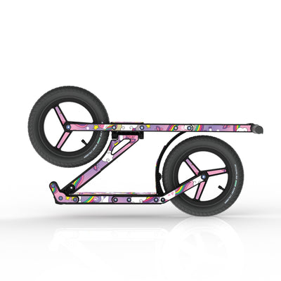 LIFERYDER INFINITY Unicorn collapsible big wheel scooter folded view
