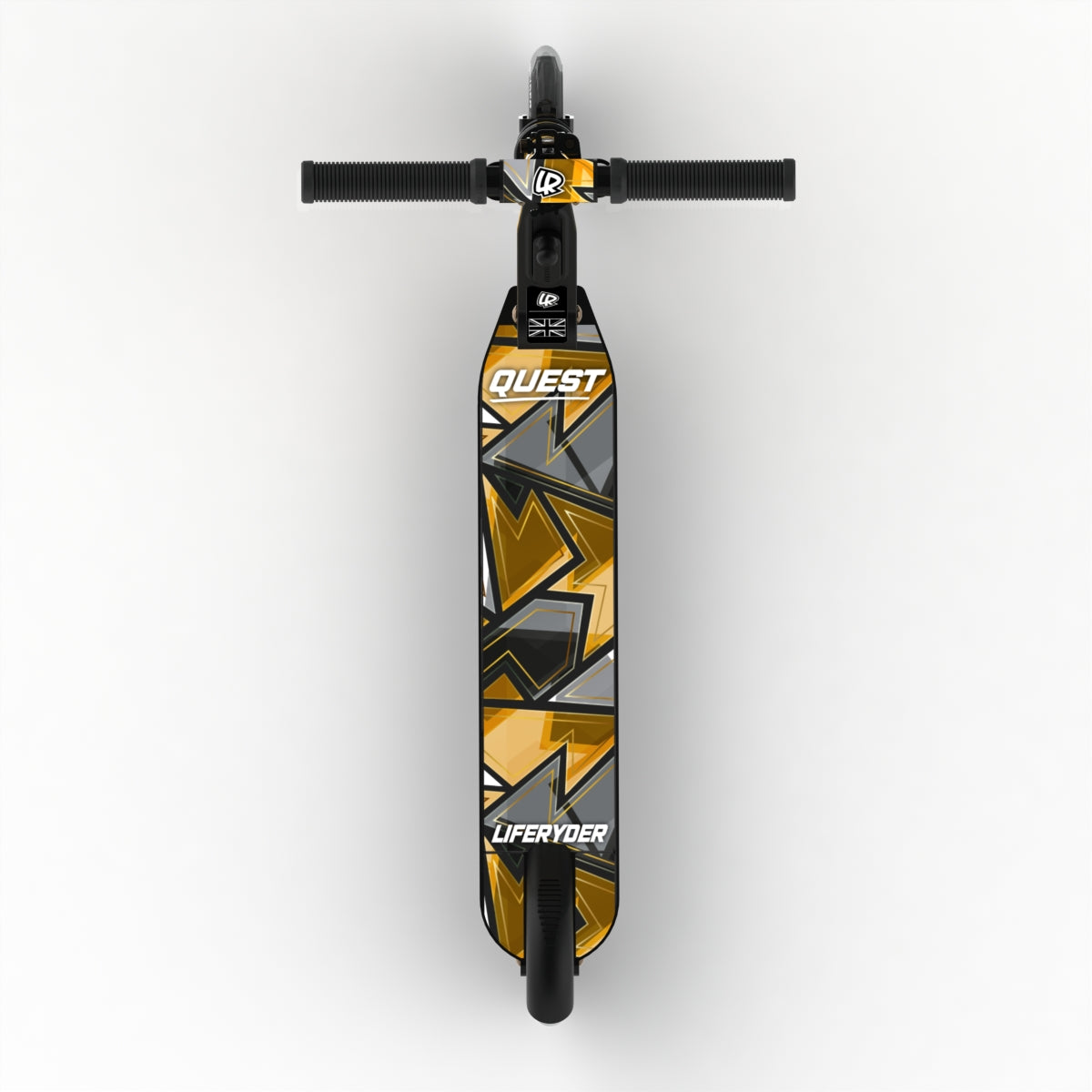 LIFERYDER QUEST 24ct Gold adjustable height 2 wheel scooter extended view