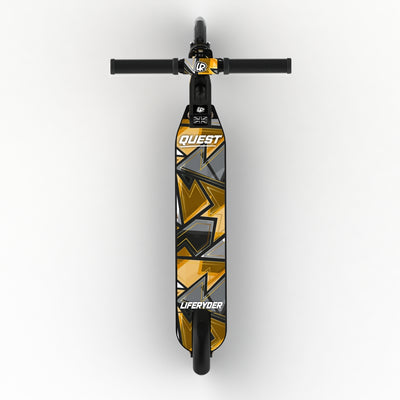 LIFERYDER QUEST 24ct Gold adjustable height 2 wheel scooter extended view
