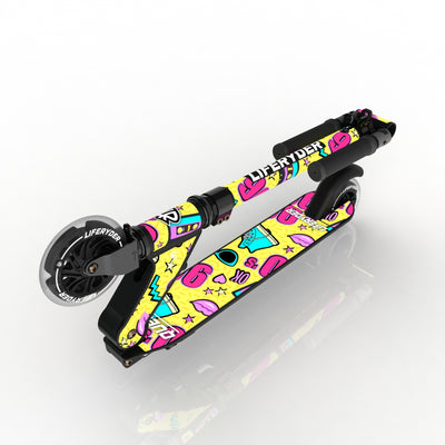 LIFERYDER QUEST 90s folding kids scooter folded view