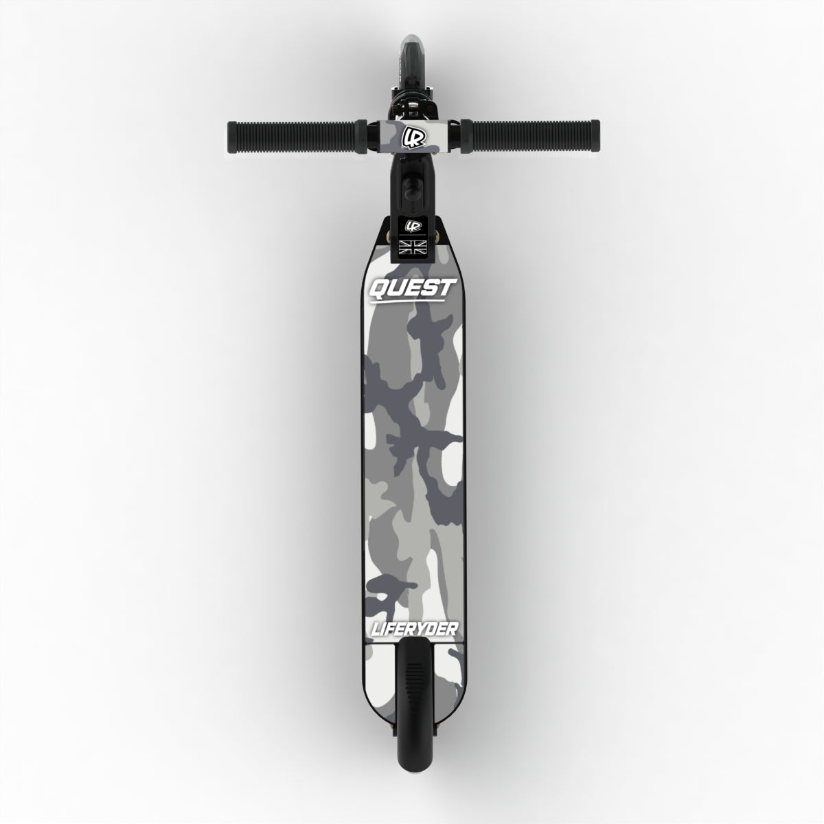 LIFERYDER QUEST Arctic Camo adjustable height 2 wheel scooter extended view