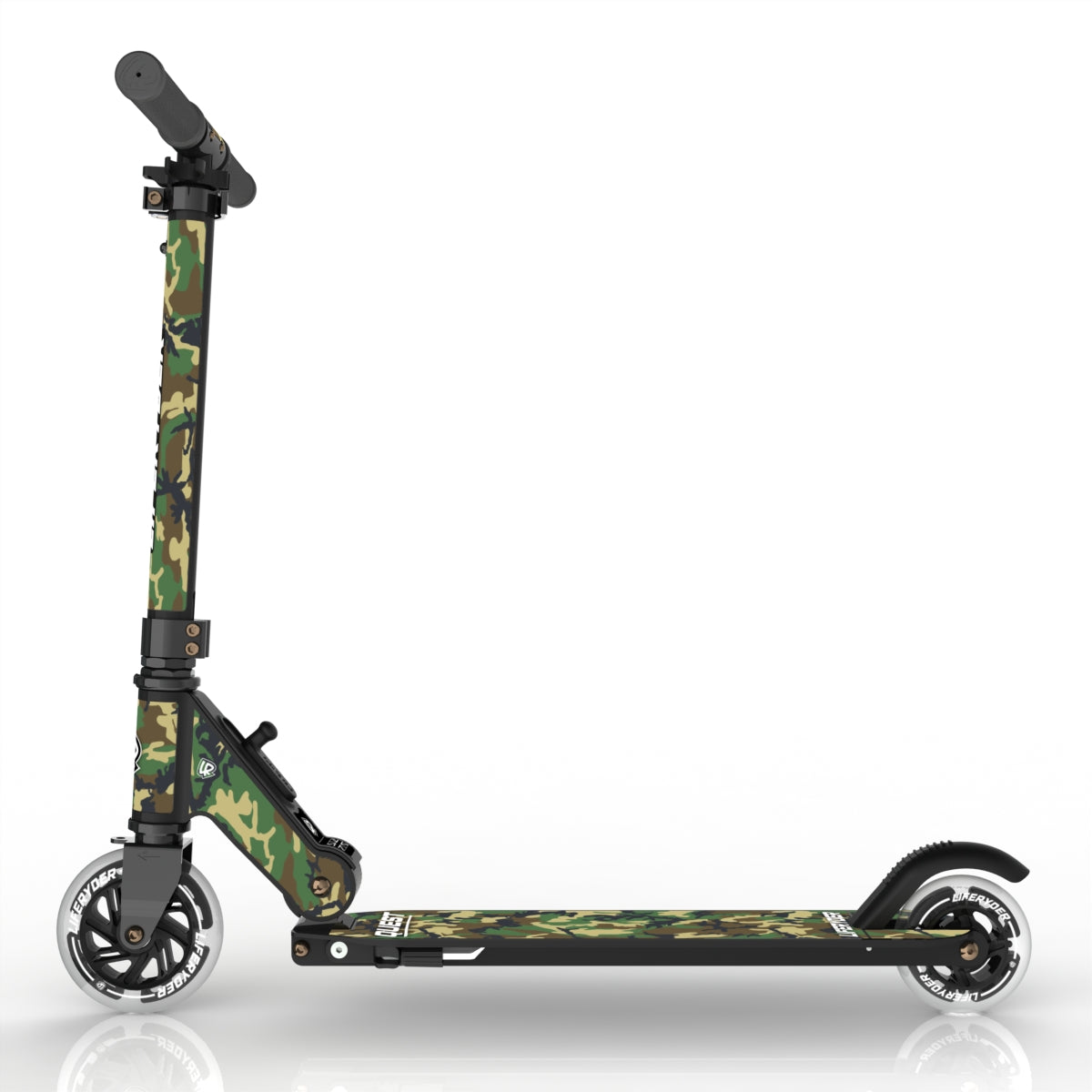 LIFERYDER QUEST Army Camo small wheel scooter side view