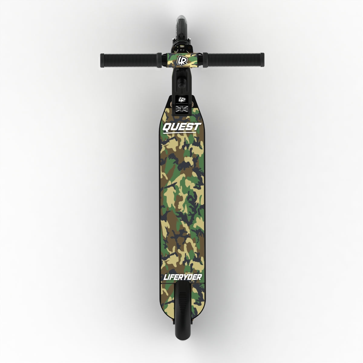 LIFERYDER QUEST Army Camo adjustable height 2 wheel scooter extended view