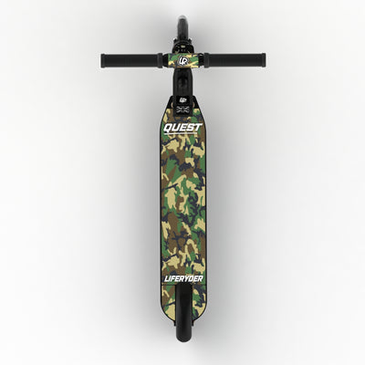 LIFERYDER QUEST Army Camo adjustable height 2 wheel scooter extended view