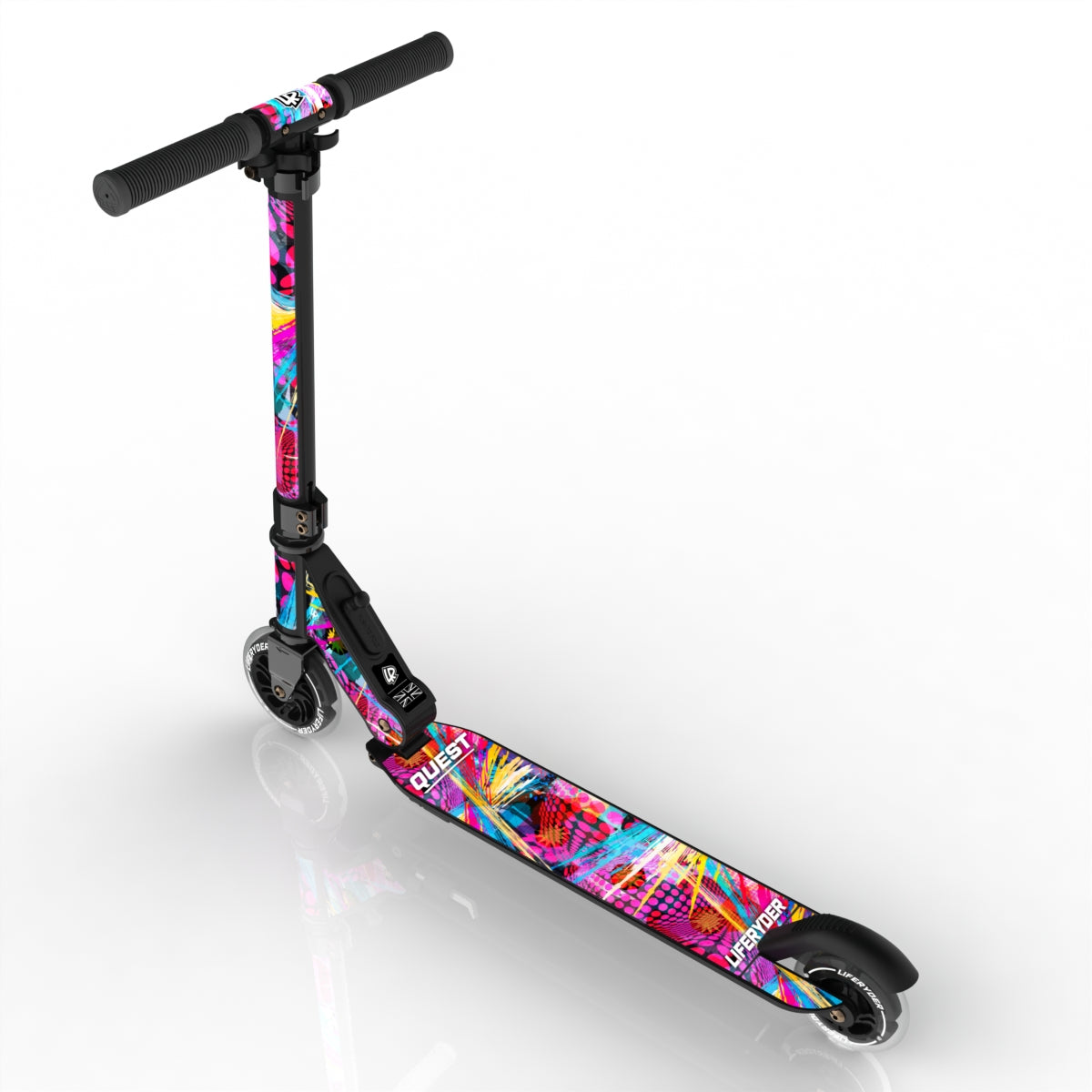 LIFERYDER QUEST Blast foldable 2 wheel scooter rear view