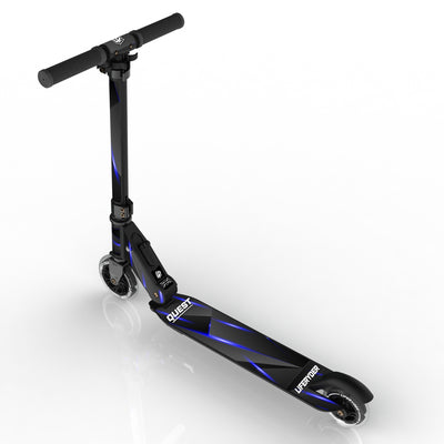 LIFERYDER QUEST Blue Stealth foldable 2 wheel scooter rear view