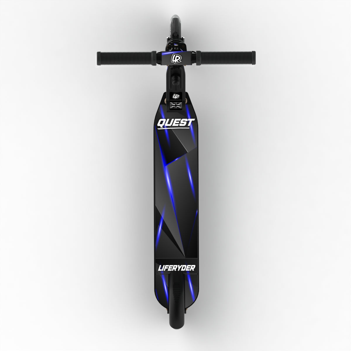 LIFERYDER QUEST Blue Stealth adjustable height 2 wheel scooter extended view